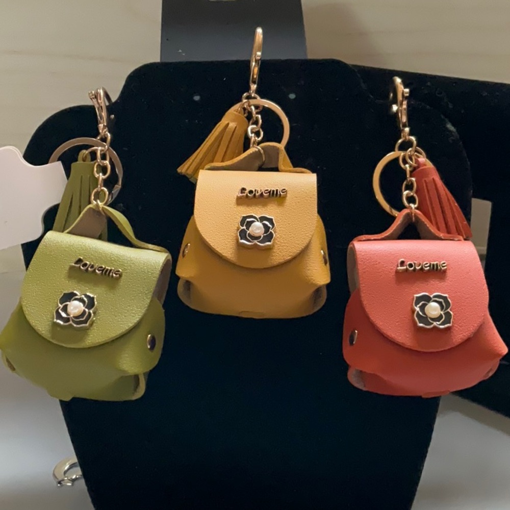 Love Mini Bags Green and Yellow Keychain  / price is per pieces